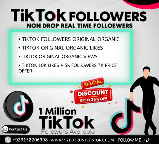 TikTok Original Organic Likes & Followers